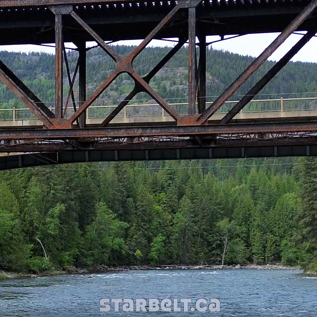 rusted railway bridge